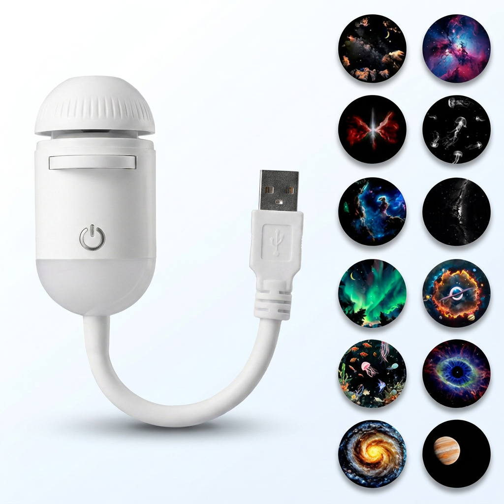 2-in-1 Mini Galaxy Star Projector & Night Light