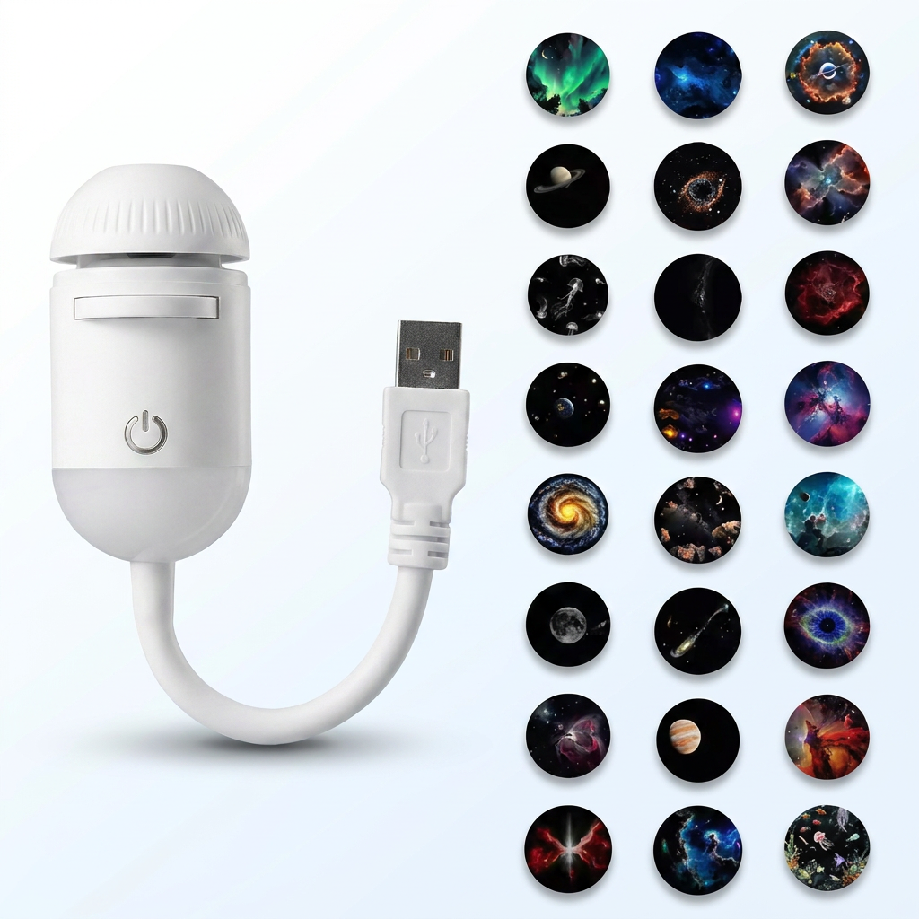2-in-1 Mini Galaxy Star Projector & Night Light
