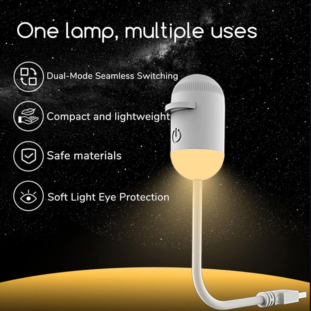 2-in-1 Mini Galaxy Star Projector & Night Light